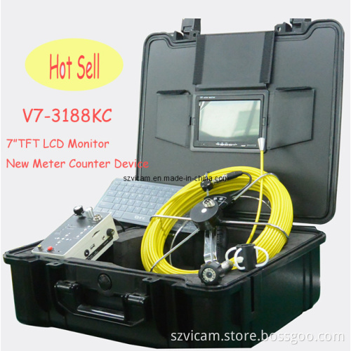 40m Cable CCTV Inspection Camera with Meter Counter (V7-3188KC)